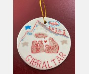 New! Hanging Gibraltar Ceramic Ornament by Julia Gash